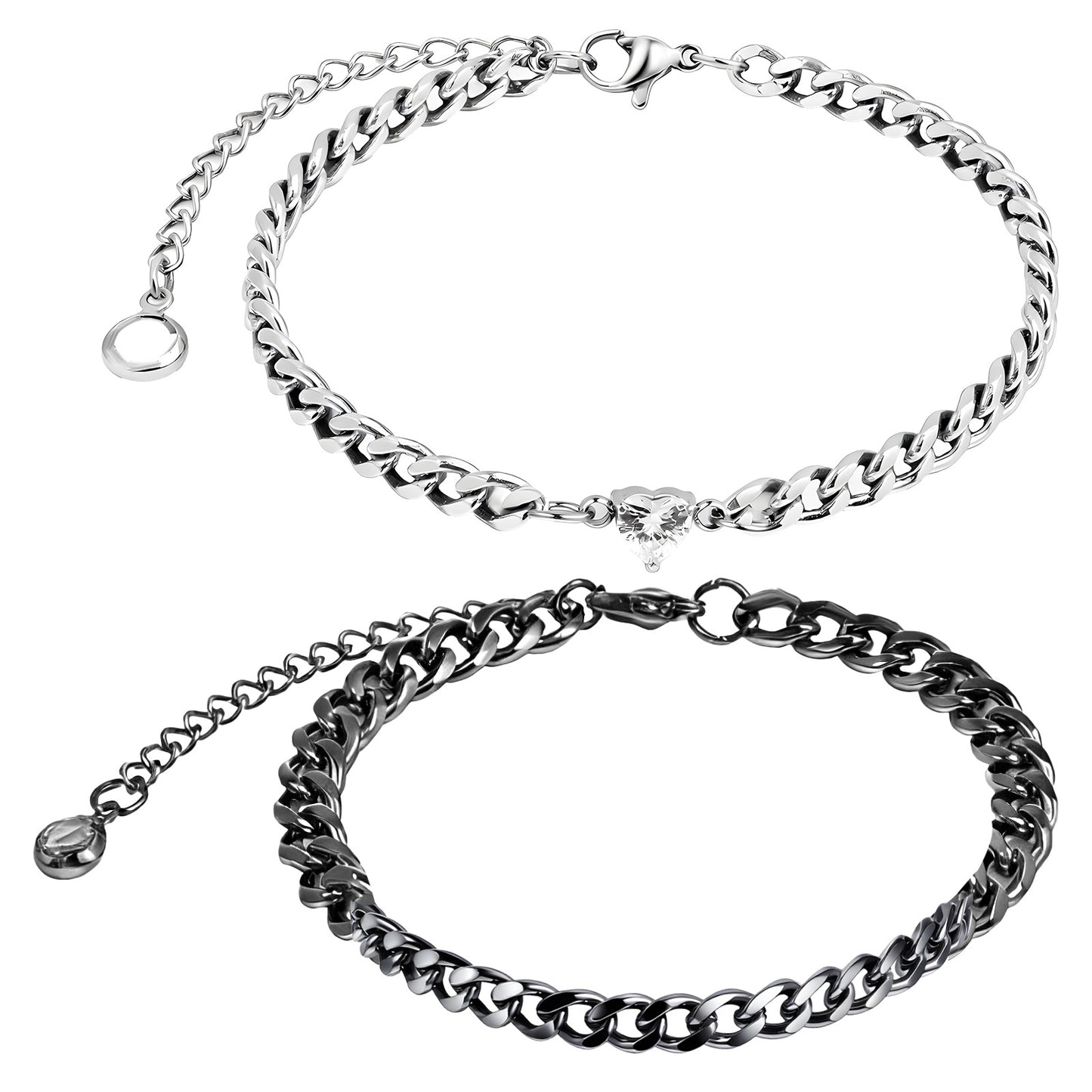 Tucnoeu Bracelets for Couples - Matching Bracelets for Couples Christmas Gifts for Men - Perfect Love Token for Boyfriend, Girlfriend, Husband, Wife, and Dear Friends