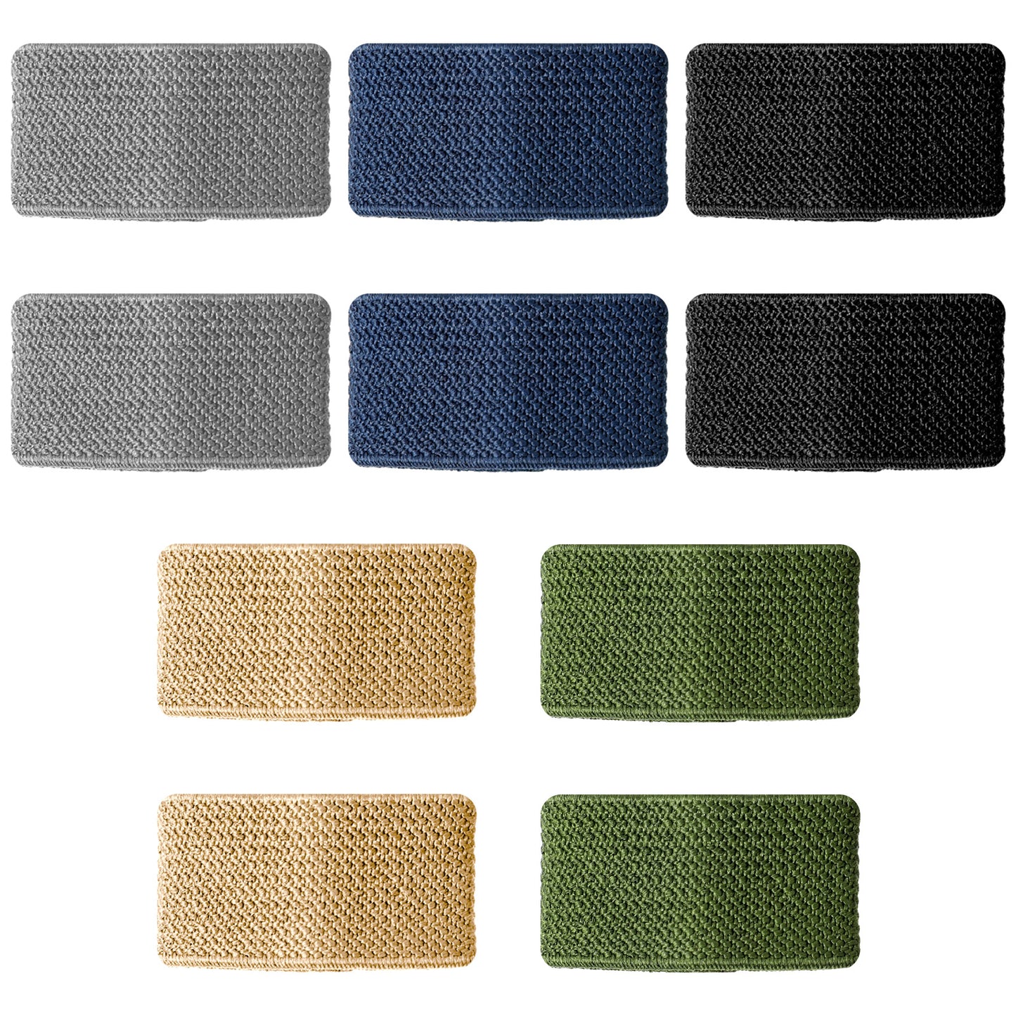 HekouJiub 10Pcs Elastic Belt Keepers Nylon Canvas Belt Loop Backpack Strap Holder Retainer Band for 1.5" Wide Belts Straps Nylon Loop