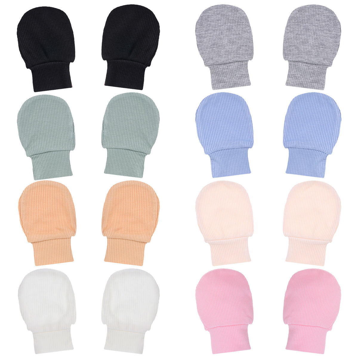Gemoioio 8Pairs Soft Newborn Mittens,Mittens for Newborn Baby Boy,Girl