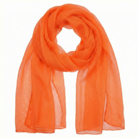 Telooco Chiffon Shawls and Wraps, Lightweight Chiffon Scarf for Evening Dresses Dating Prom Silky Shawl(Bright Orange)