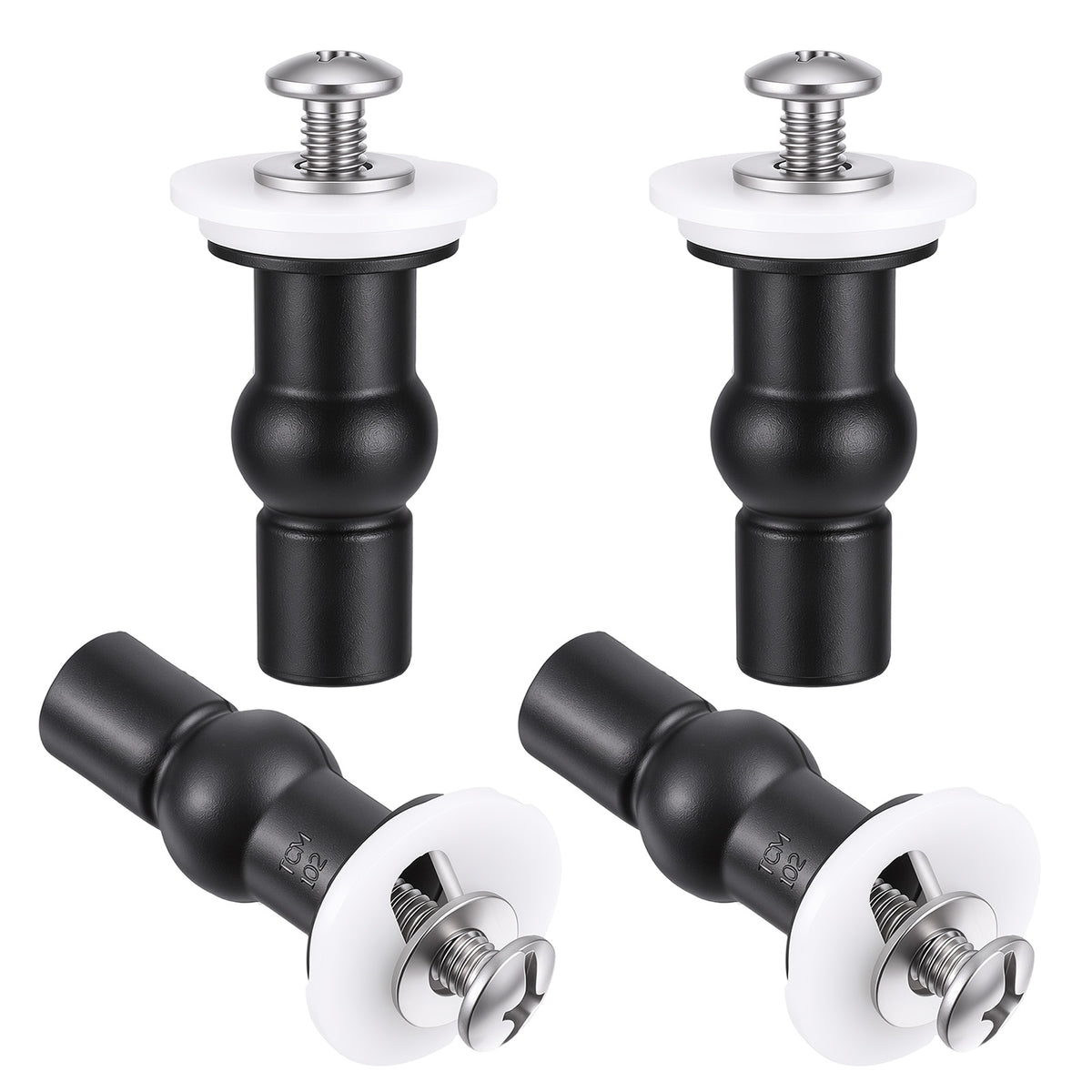 Toilet Seat Screws Replacement, Top Mount Hinges with Expanding Rubber Nuts