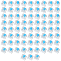 72 Pieces Blue Mechanical Keyboard Switches, 3 Pin Pre-Lubricated Clicky Key Switches, Dustproof and Waterproof keyboard accessories for Mechanical Gaming Keyboard