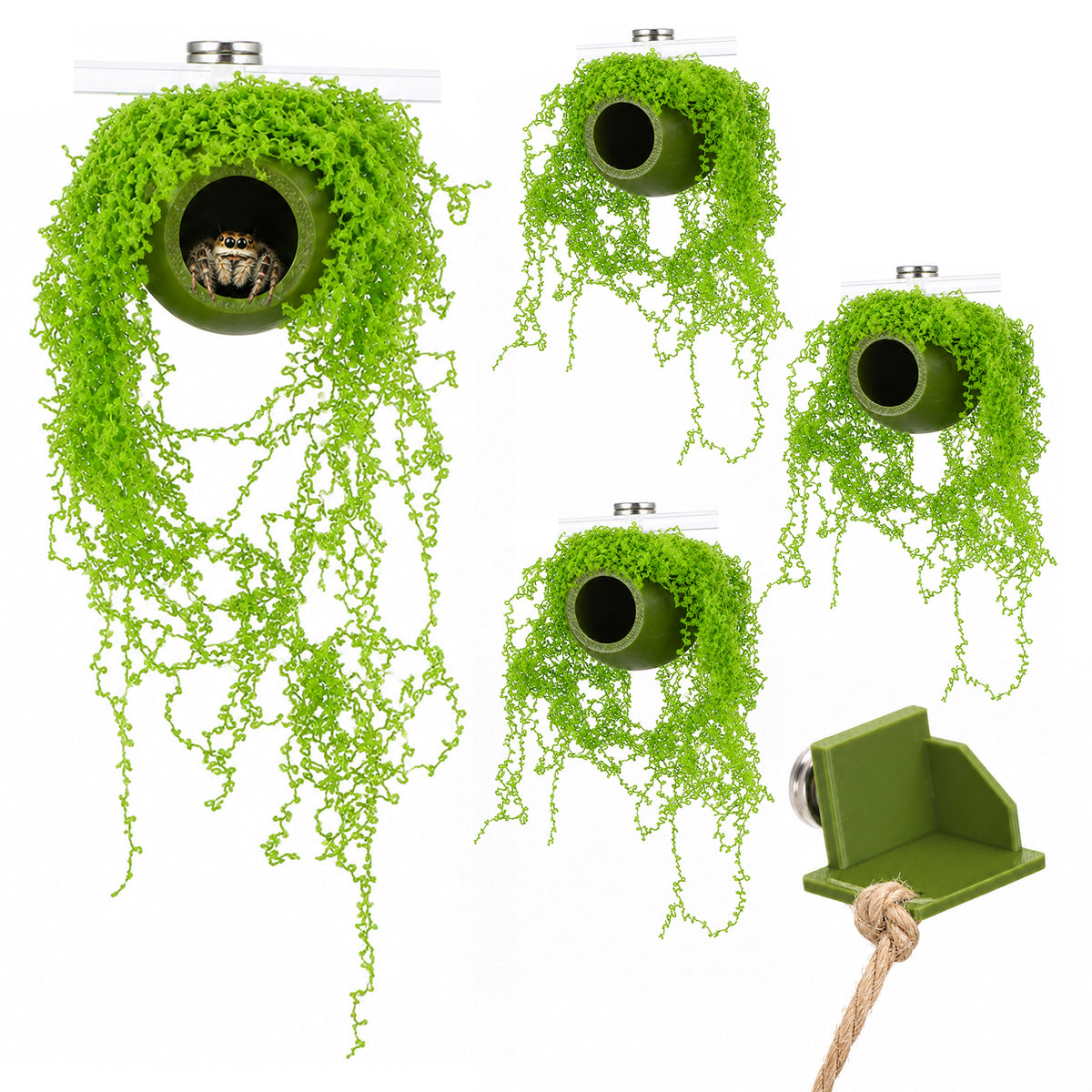 TeloocoJumping Spider Accessories Enclosure Decor Climbing Rope and Resting