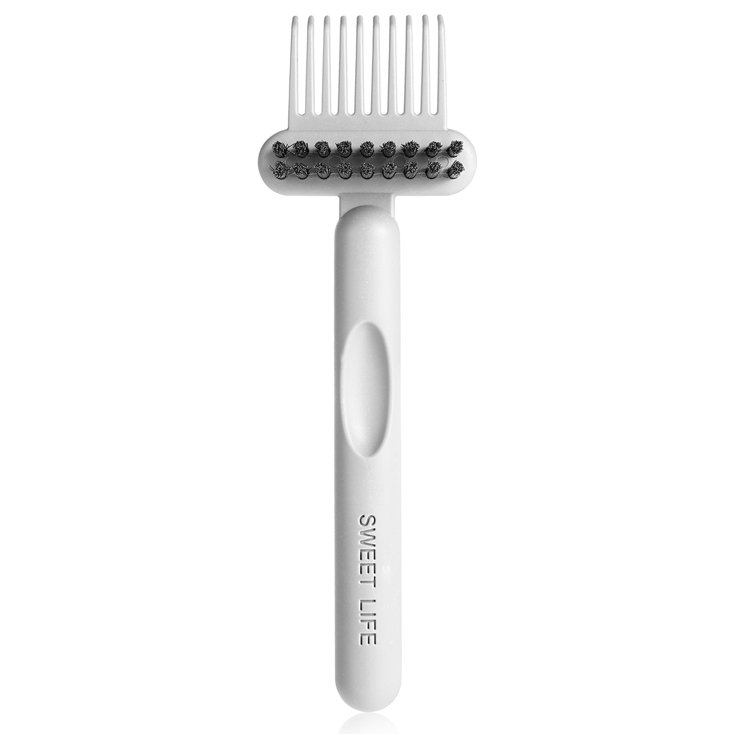 Brush Cleaning Tool 2-In-1 Comb Cleaner Effective Hairbrush Cleaner Small and Portable Suitable for Travel,Good Comb Brush for Women(Grey)