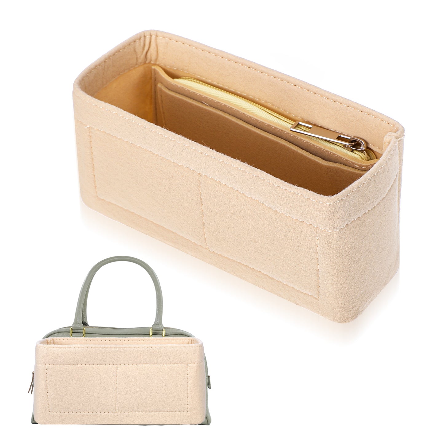 Lusofie Purse Organizer Insert, Tote Bag Organizer Insert, Extra Small Handbag Inner Shaper Compatible with Most MIni Small Size Bags