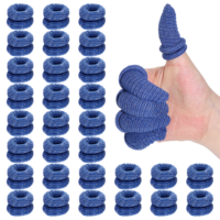 30pcs Finger Bandages Tubular,Blue Finger Cots,Cotton Tubular Bandage for Work Kitchen Fingers Protection Gloves Cotton Fingers Cover