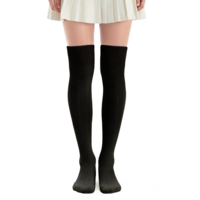 Telooco Thigh High Socks for Women Cotton Over the Knee Socks Cable Knit Thigh High Stockings Warm Leg Warmers (Black)