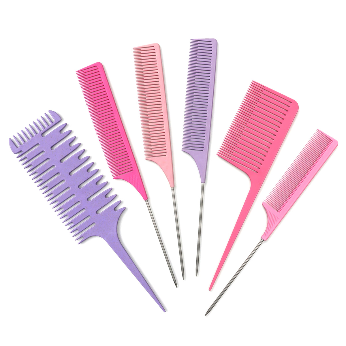6Pcs Highlighting Comb, Hair Dye Comb Foiling Combs for Highlighting