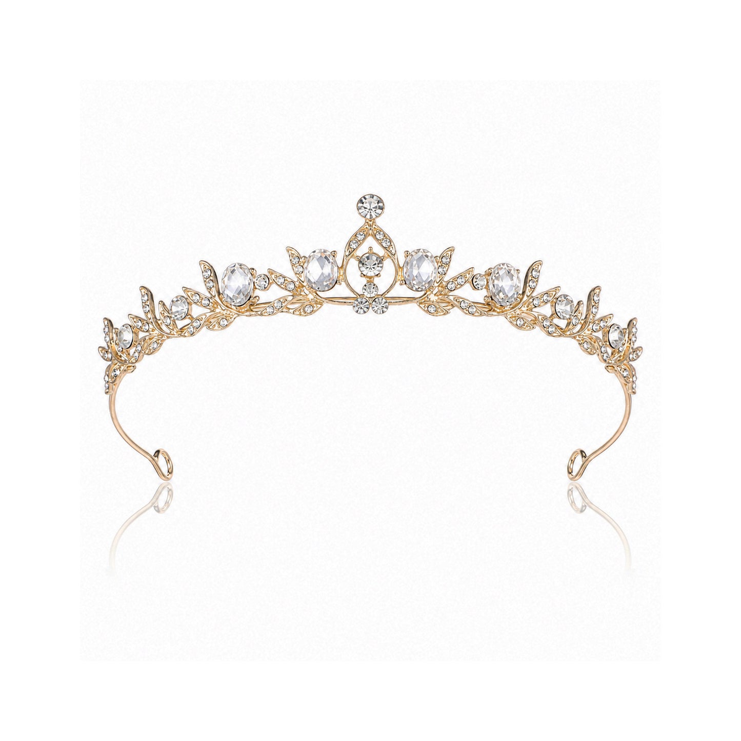 Gold Crowns for Women – Rhinestone Tiara for Women, Wedding Headpieces for Bridal, Crystal Princess Headband, Birthday & Prom Crown (5.7")