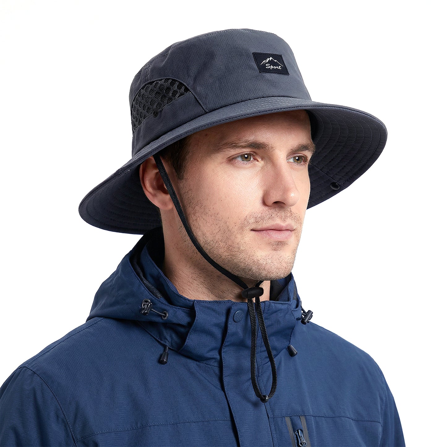 Neyauo 1 Pcs Grey UPF50+ Sun Hat Wide Brim UV Protection Fishing Bucket Hat Breathable Foldable Outdoor Hats for Men Women Summer Hiking Beach Safari Travel Sun Protection Hats