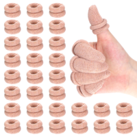 30pcs Finger Bandages Tubular,Skin Color Finger Cots,Cotton Tubular Bandage for Work Kitchen Fingers Protection Gloves Cotton Fingers Cover