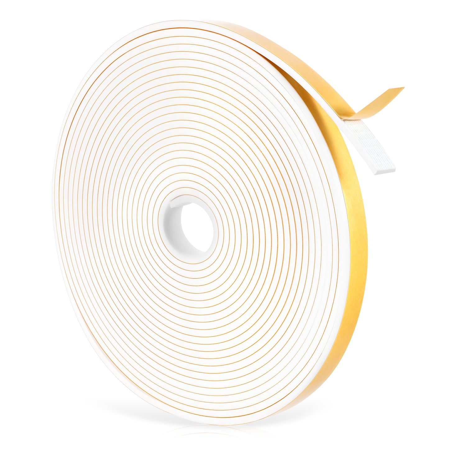 Weather Stripping Door Seal, Adhesive Window Draft Seal, Soundproofing Weather Strip, Anti-Collision Rubber Foam Sealing Tape High Density Insulation Seal Tape (1.2cm X 0.3cm X 26.24ft, White)