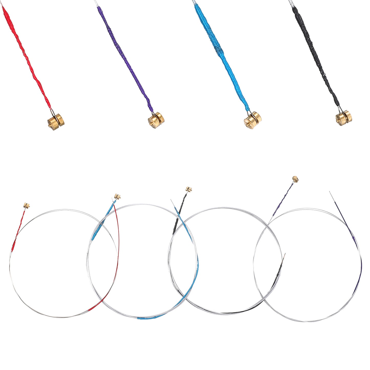 8 PCS Violin Strings Full Set(G-D-A-E), Universal Steel Core Dominant Violin Strings 4/4 with Copper-Plated Ball End for Instruments 4/4 3/4 1/2 1/4 Violins