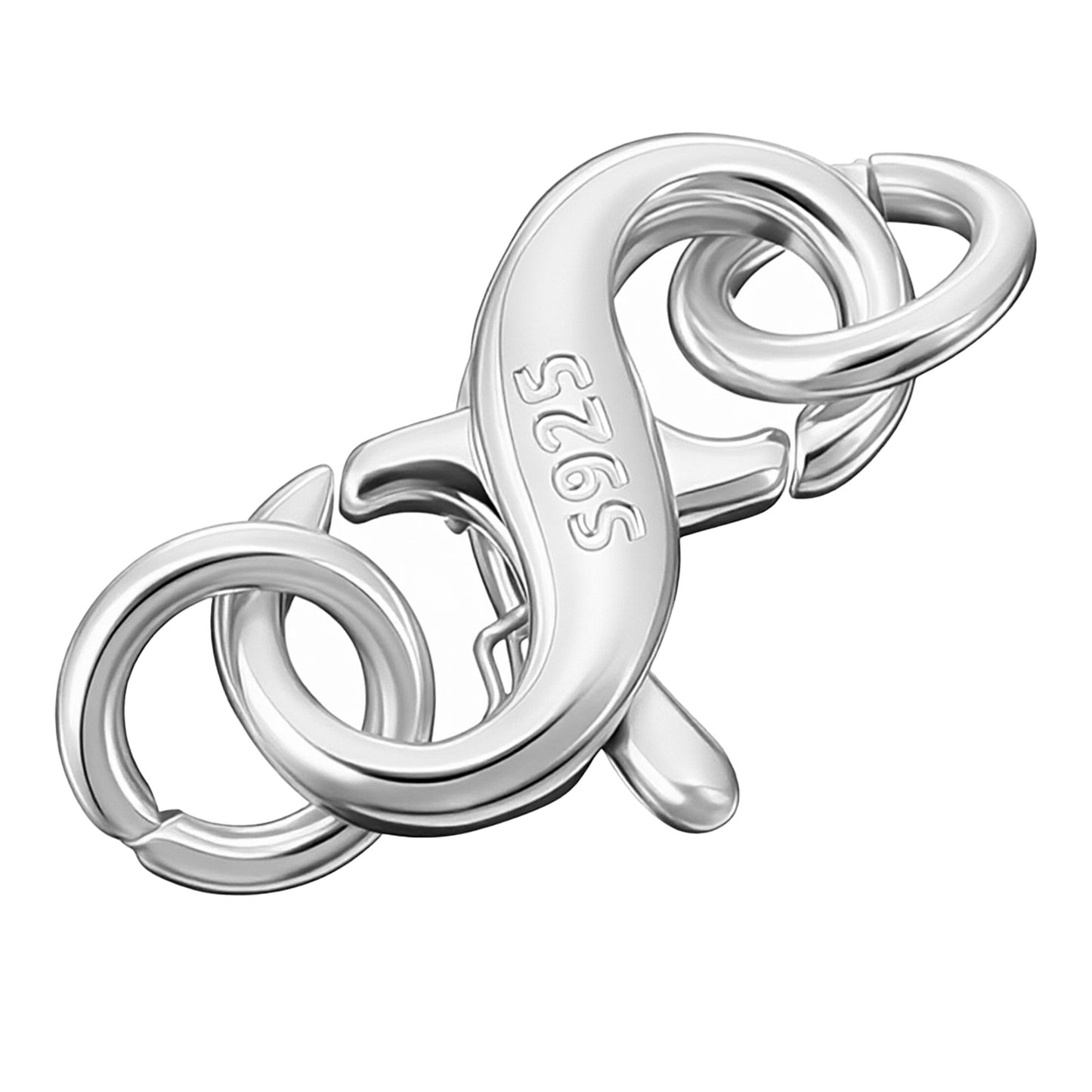 925 Sterling Silver Clasps Double Opening Lobster Claw Clasp Necklace Extender Bracelet Clasps and Closures Jewelry Clasp for Jewelry Making Repair Necklace Bracelet Connector for DIY