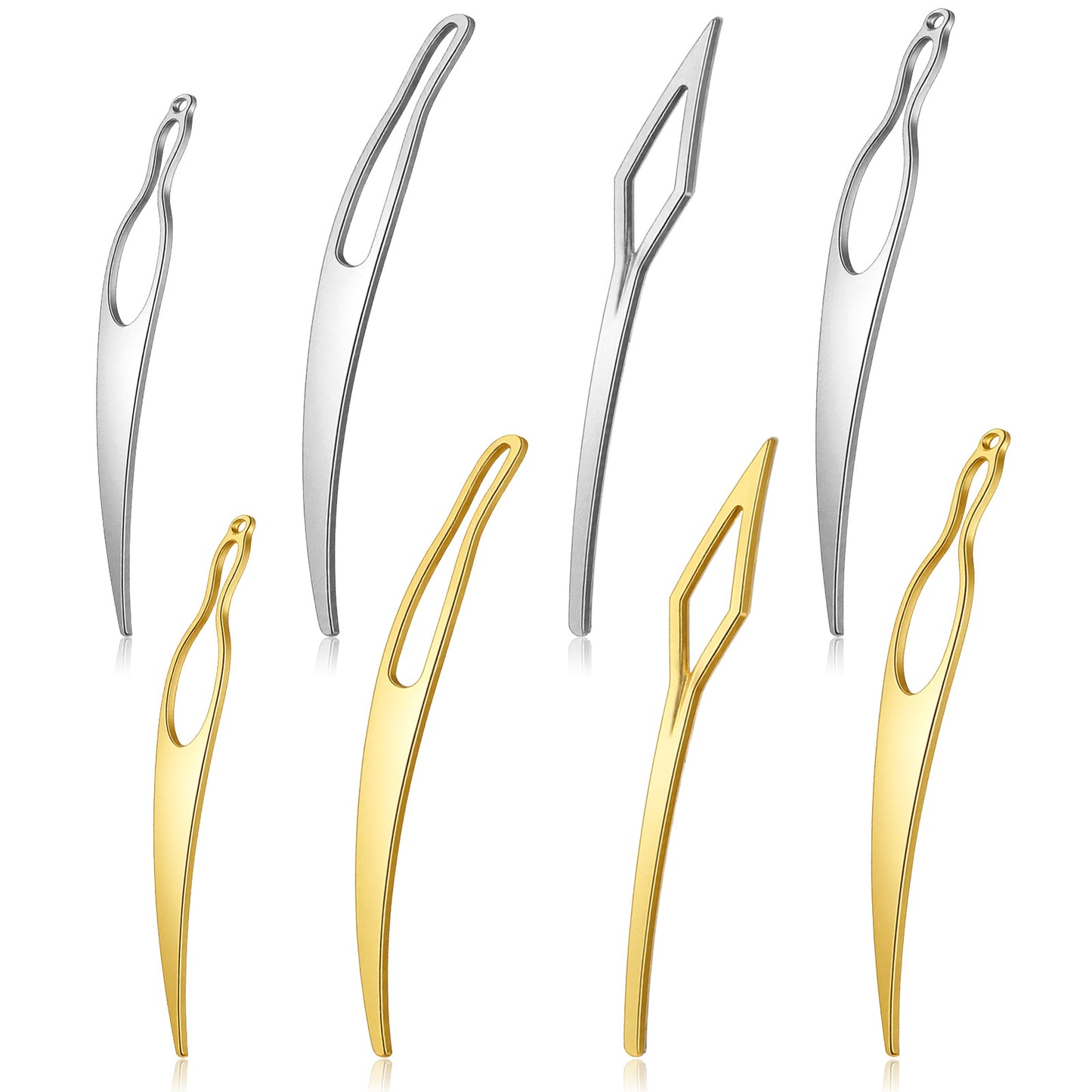 8pcs Interlocking Tool for Locs, Sisterlock Retighten Tool, Bent-Hook Shape Loc Needle for Hair Repair Dreadlock Tightening
