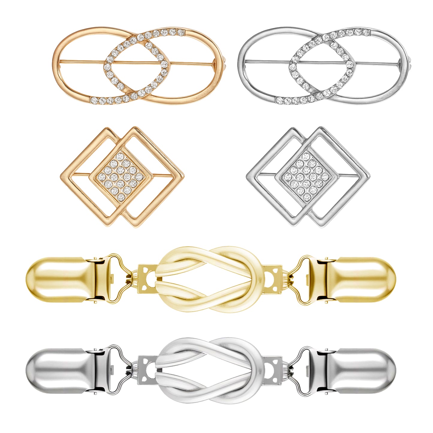 6Pcs Dress Clips Back Cinch, Waist Cincher Clip Vintage Shirt Sweater Clips Fit Sweater Shawl Cinch Shirt Cardigan Clip for Women Clothing