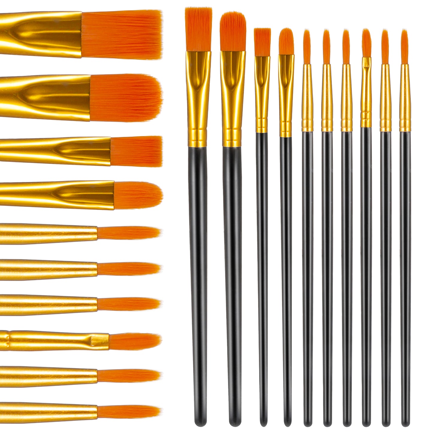 10 Pcs Face Paint Brushes Set Nylon Acrylic Watercolor Paint Brushes Professional Artist Fine Paint Brush for Body Face Adult Drawing Beginners Professionals Makeup Kit