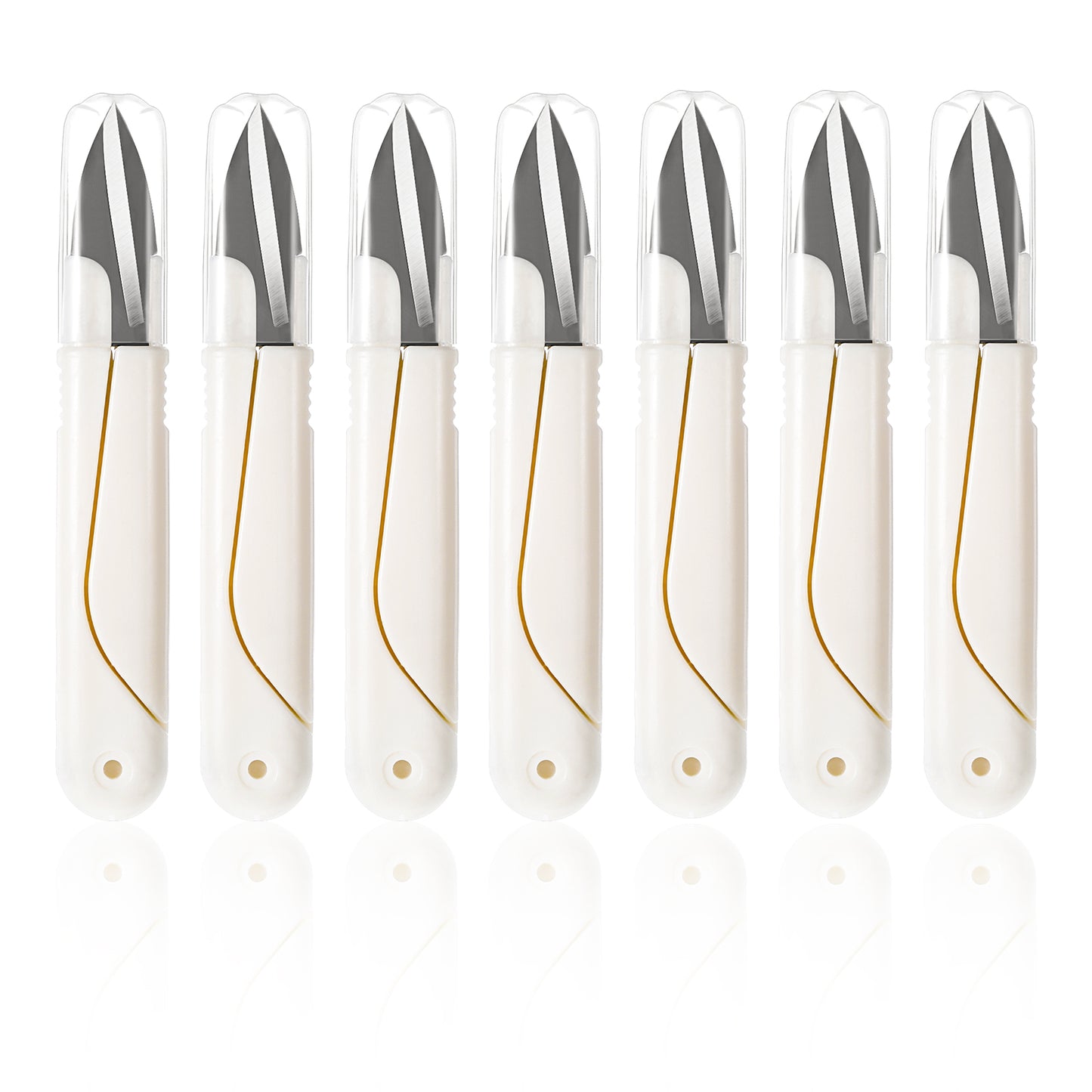 7Pcs Thread Snips, Sewing Thread Cutters, Sewing Scissors with Plastic Safety Cover U-Shaped Cross Stitch Cutter Stainless Steel Embroidery Scissors for Tailor Embroidery Needlework DIY