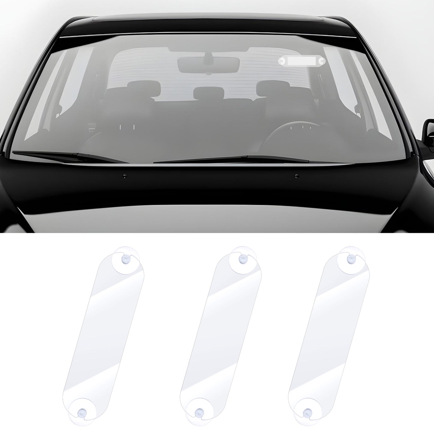 EZ Pass Holder with Strong Suction Cups with Adhesive and Suction Cups, Universal Transponder Windshield Mount for All Major Toll Passes, Easy Installation and Removal