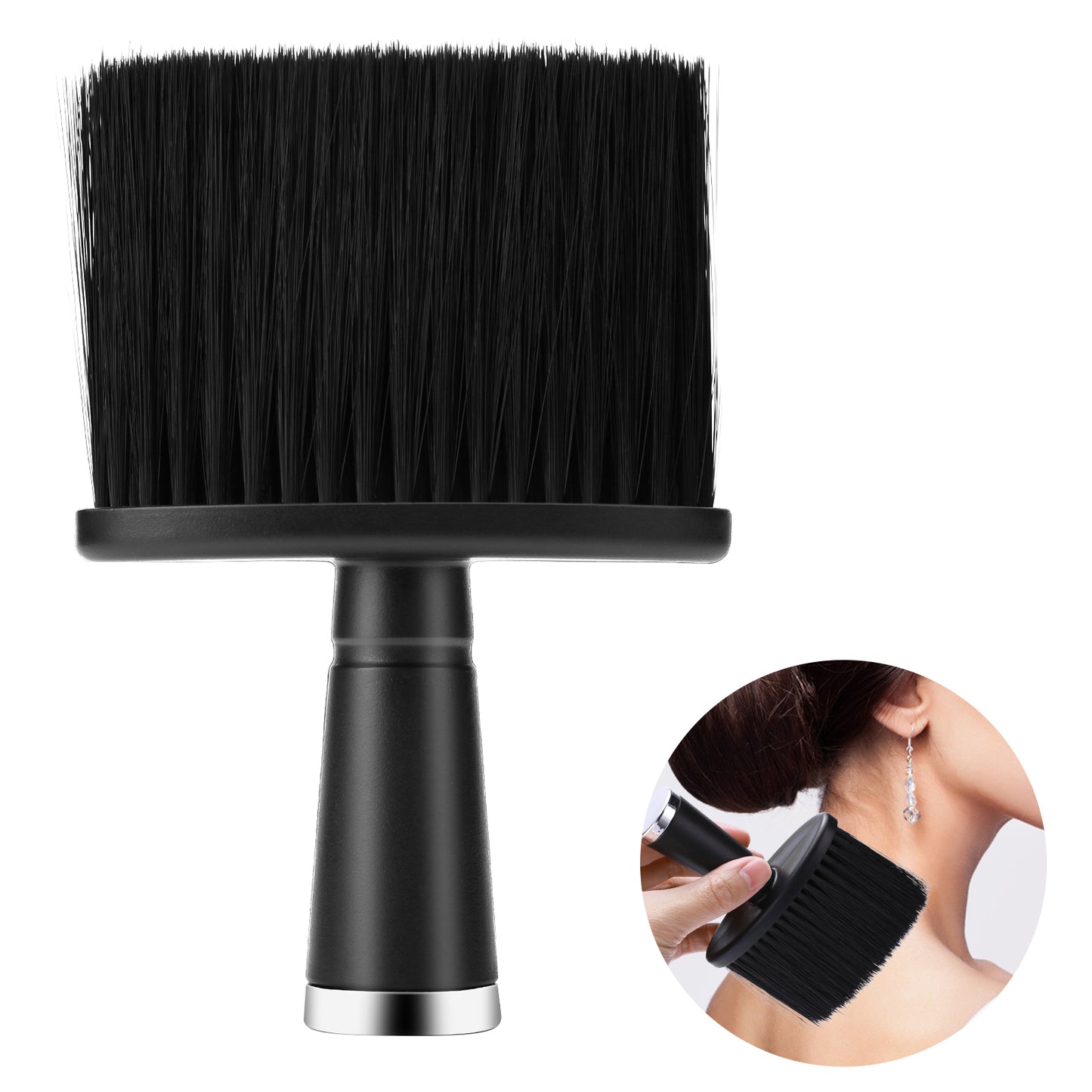 Barber Brush Neck Duster Brush Hair Cutting Cleaning Soft Bristles Face Brush Dusting Brush Barber Supplies For Brushing off Hair Around Neckline and Ears Hair Styling Tool for Barbershop and Home Use