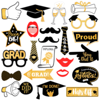 23 Pcs Graduation Photo Booth Props 2026, Grad Party Supplies for College, Funny Large Graduation Photo Props, Graduation Deco Class Favors Supplies Decorations Party Decorations Set