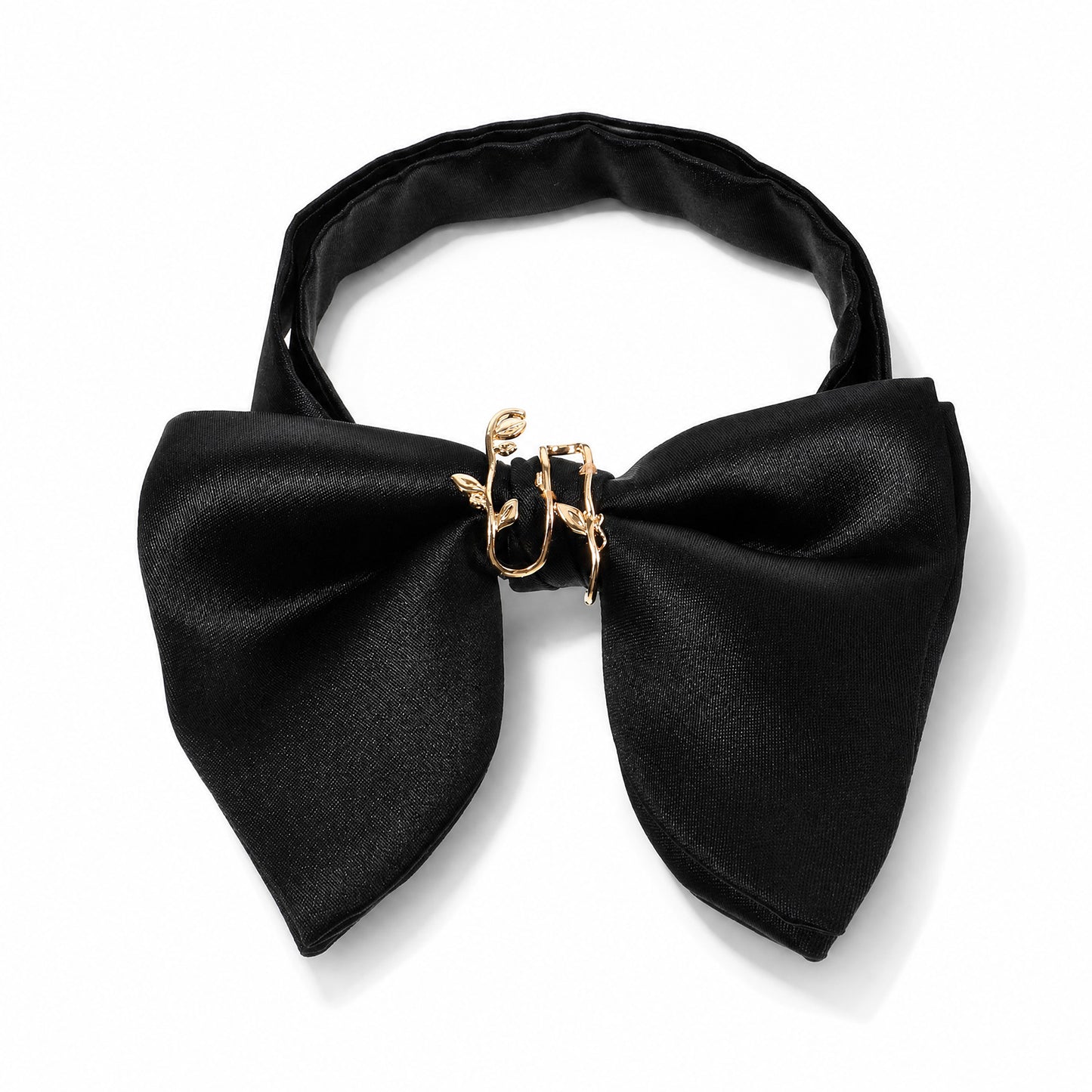 Gemoioio Oversized Bow Ties for Men, Pre-Tied Adjustable Butterfly Black Bowtie, Extra Large Classic Necktie for Wedding Party Banquet Business Groom Groomsmen
