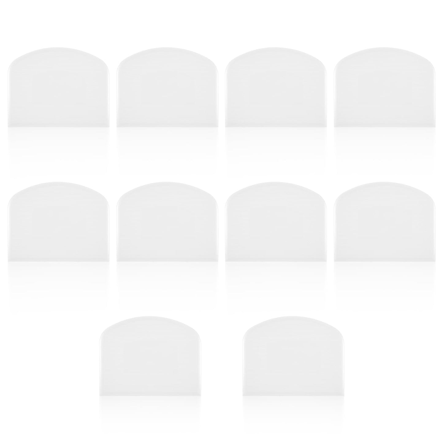10Pcs Dough Scraper Bench Scraper Plastic Flexible Bowl Scraper 4.53x3.54In Angles Cake Scraper Cake Modeling Utensils Baking Supplies Scraper Tool Kitchen (White)