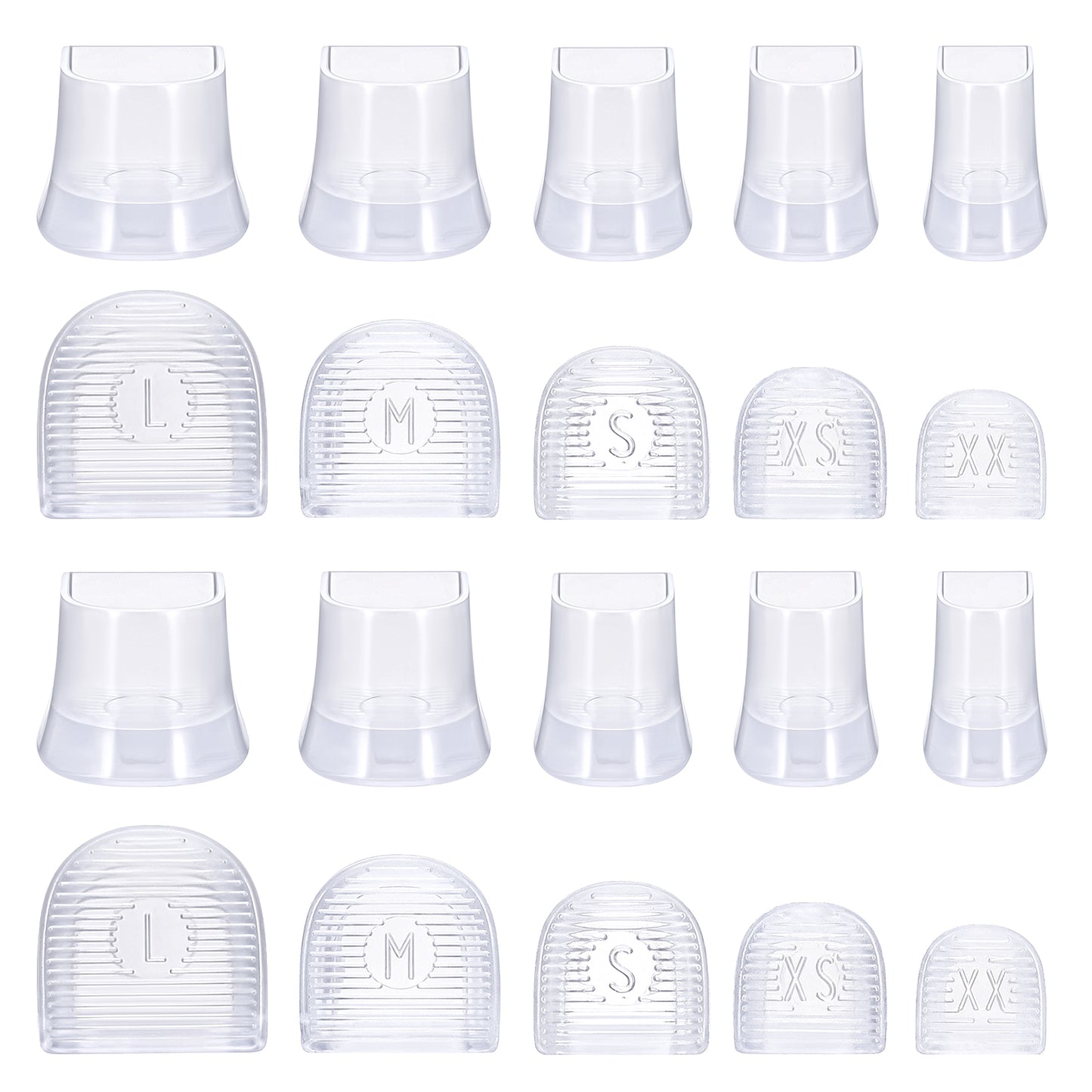 10 Pairs Heel Caps for High Heels,5 Sizes High Heel Protectors Transparent Heel Stoppers Heel Replacement Tips for Walking on Grass and Uneven Road