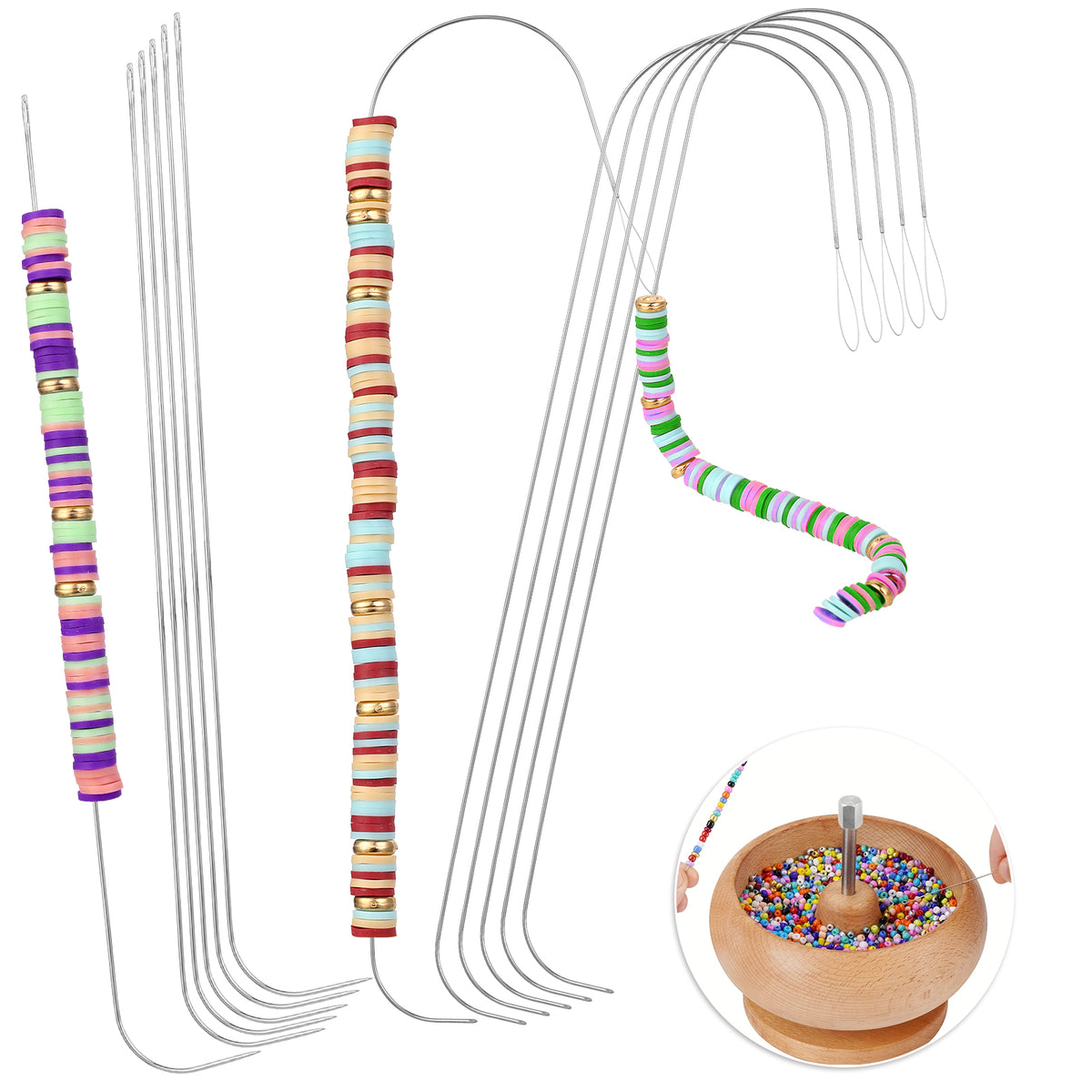 12Pcs Bead Spinner Needles Beading Needles, Bead Needle for Jewelry Making