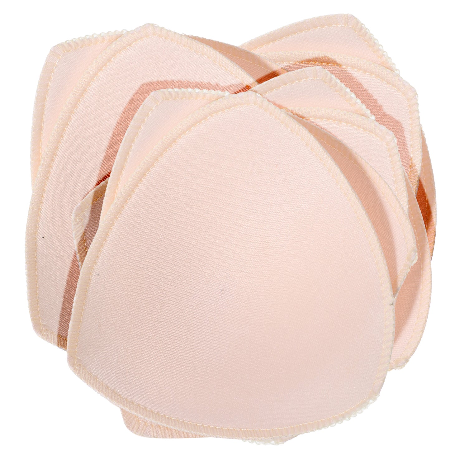 4 Pairs Triangle Bra Inserts Sports Bra Pads Inserts Sewn Edges Removable Sports Bras Pads Breathable Silhouette Breast Enhancers Insert for Dresses Swimsuits Bikini Bathing Suit