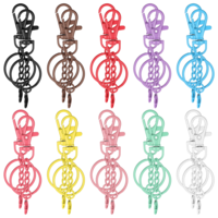 20pcs Colorful Swivel Snap Hook with Key Rings, Lobster Claw Clasps for Keychains, 10 Colors Keychain Clips for DIY Crafts