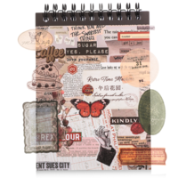 Pre-Cut Vintage Sticker Book, 50 Sheets Precut Stickers,Antiquarian Sticker Book, for Journaling, Scrapbooking, Junk Journal, Collage, and Paper Crafts