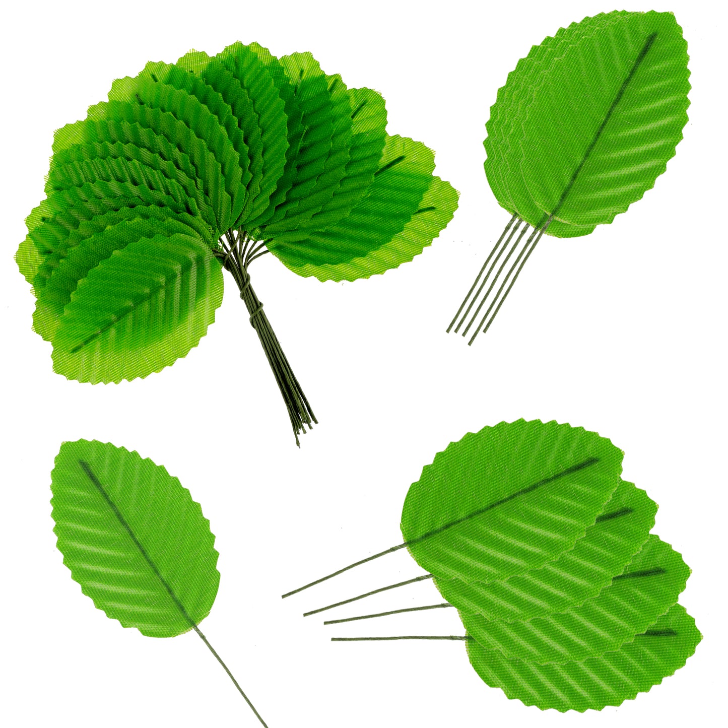 HekouJiub 200 Pcs Artificial Leaves Single Green Leaves for Decoration for Bouquets, Artificial Wreaths and Vine Decorations(Green)