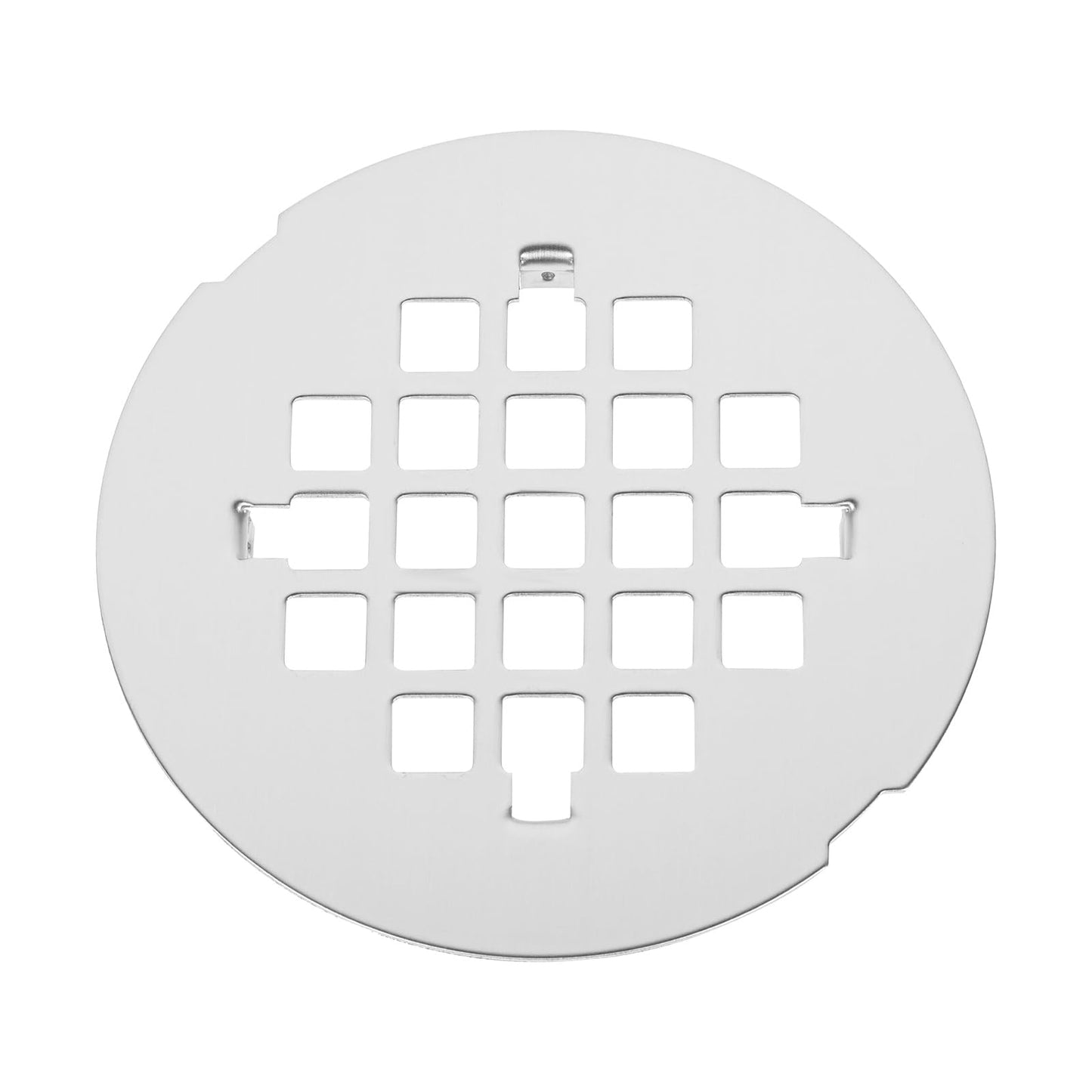 4-1/4 Inch Snap-in Shower Drain Cover - Stainless Steel Round Drain Strainer Grid Replacement - Long-Lasting Chrome Plated