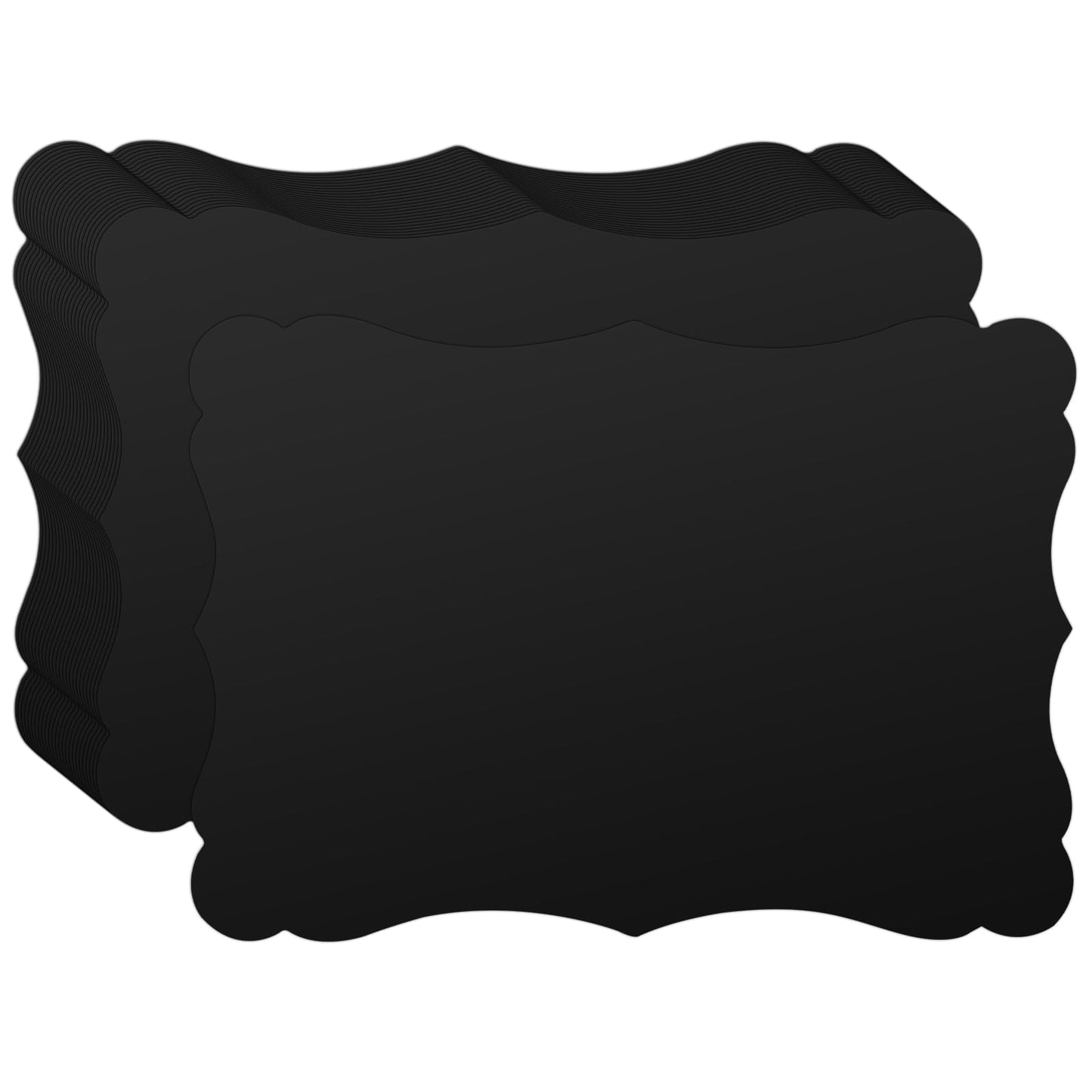 Telooco Blank Kraft Paper Cards Cardstock 25Pcs Thick Greeting Cards for Making Card Menus Baby Shower Wedding Invitations(5 x 7 Inch, Black)