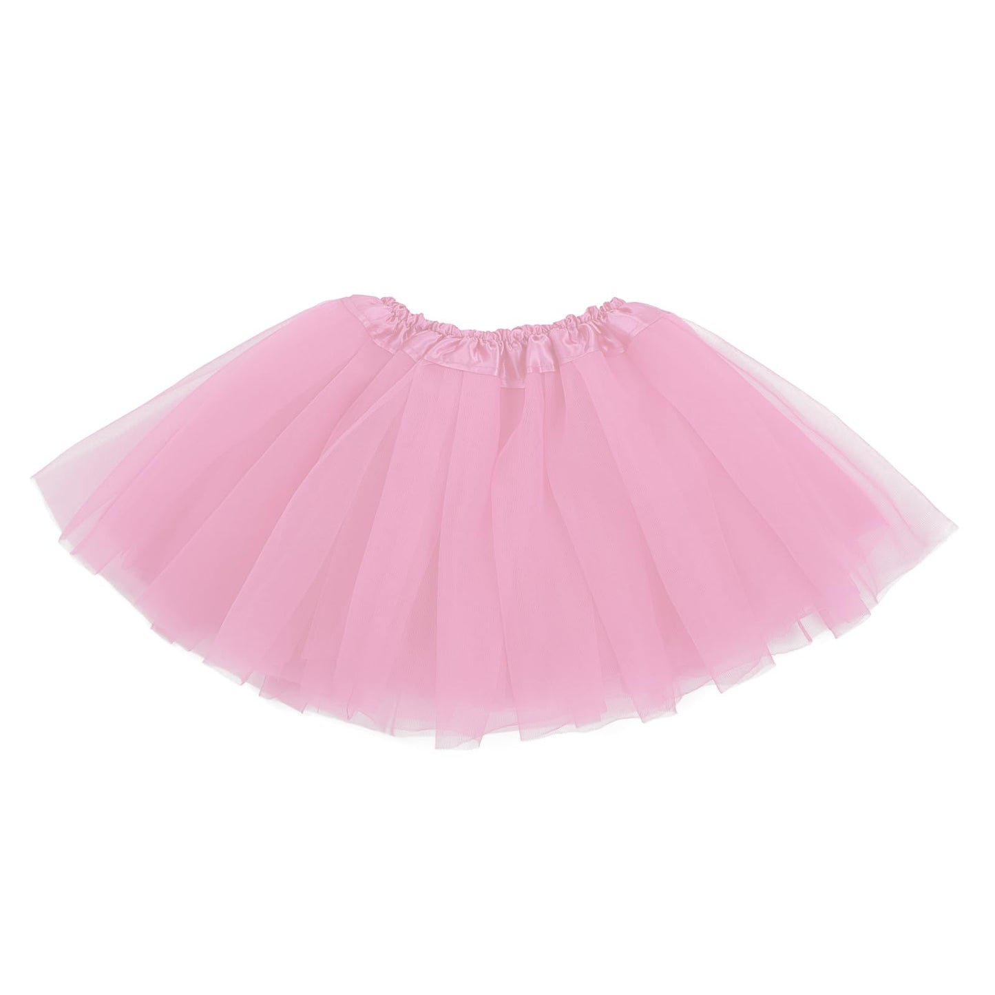 Yolev 3 Layered Soft Tulle Tutu Skirt for Girls Princess Ballet Dance Dress Kid Tulle Dance Skirt for Little Girls Birthday Outfit (Pink)