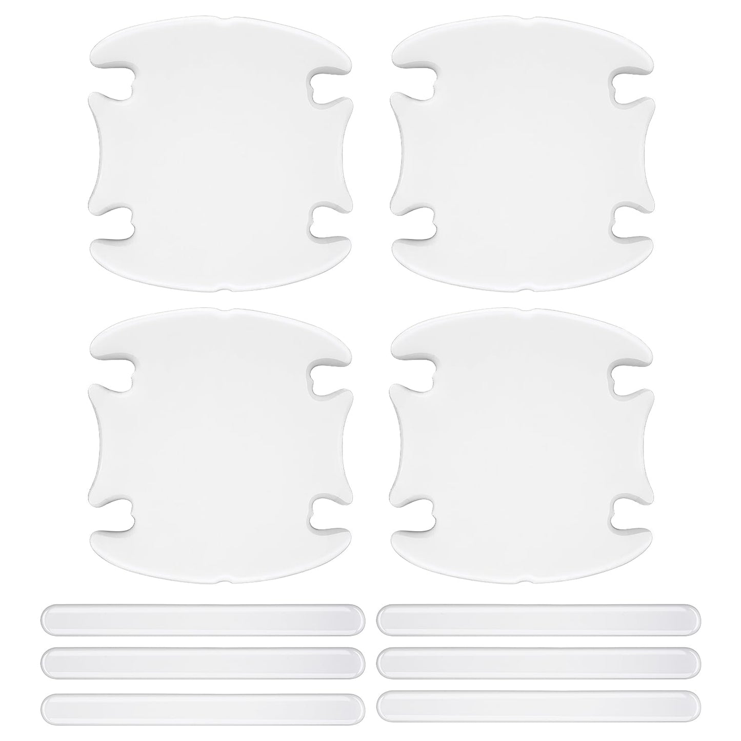 Lusofie 10PCS Transparent Car Door Handle Protector Sticker Simple Transparent Self-Adhesive Non-Marking Universal Decals Scratch Paint Car Accessories For Woman & Man