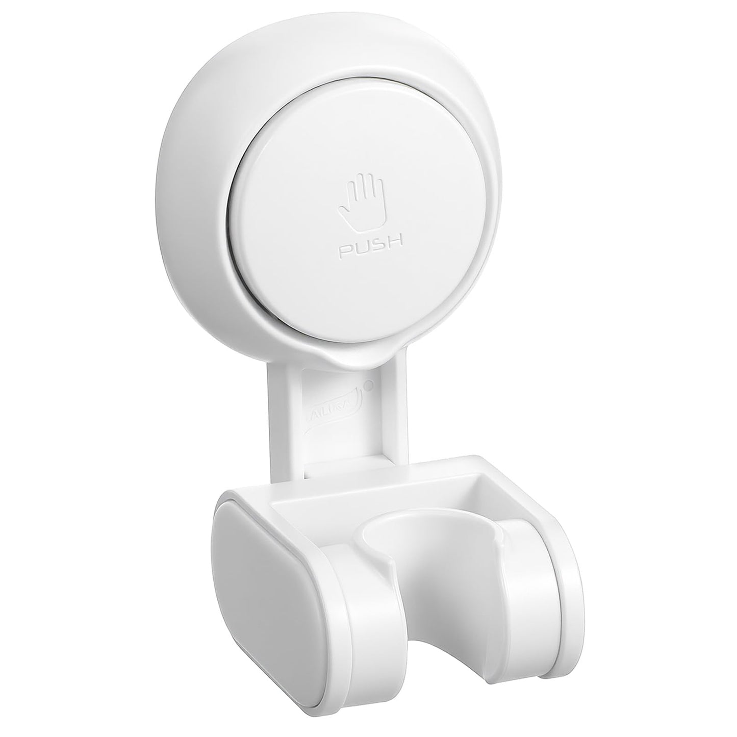 Suction Cup Shower Head Holder, Height Angle Adjustable Handheld Shower Head Bracket No Drilling Removable Bathroom Showerhead Holder for RV Kids Bathroom (White)