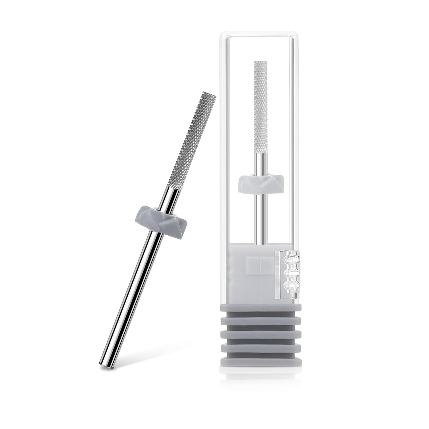 Nail Drill Bits,Tungsten Steel Nail Drill Bidirectional Bits for Nail Cleaning, Removal of Gel and Acrylic Nails Manicure Drill Accessories(Silver)