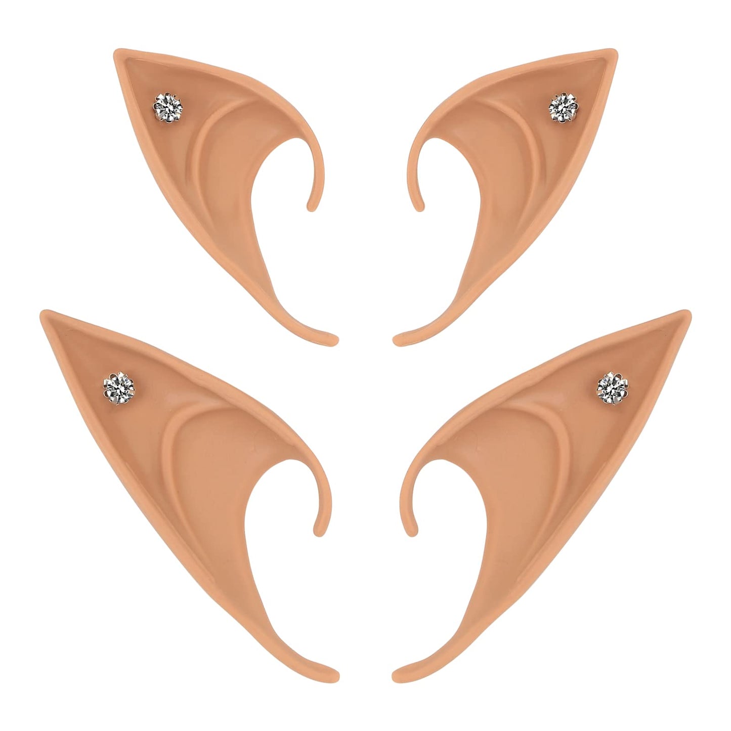 Lusofie Cosplay Fairy Pixie Elf Ears oft Pointed Tips Anime Pointed Tips Party Accessories Halloween Christmas, Vampire Nude