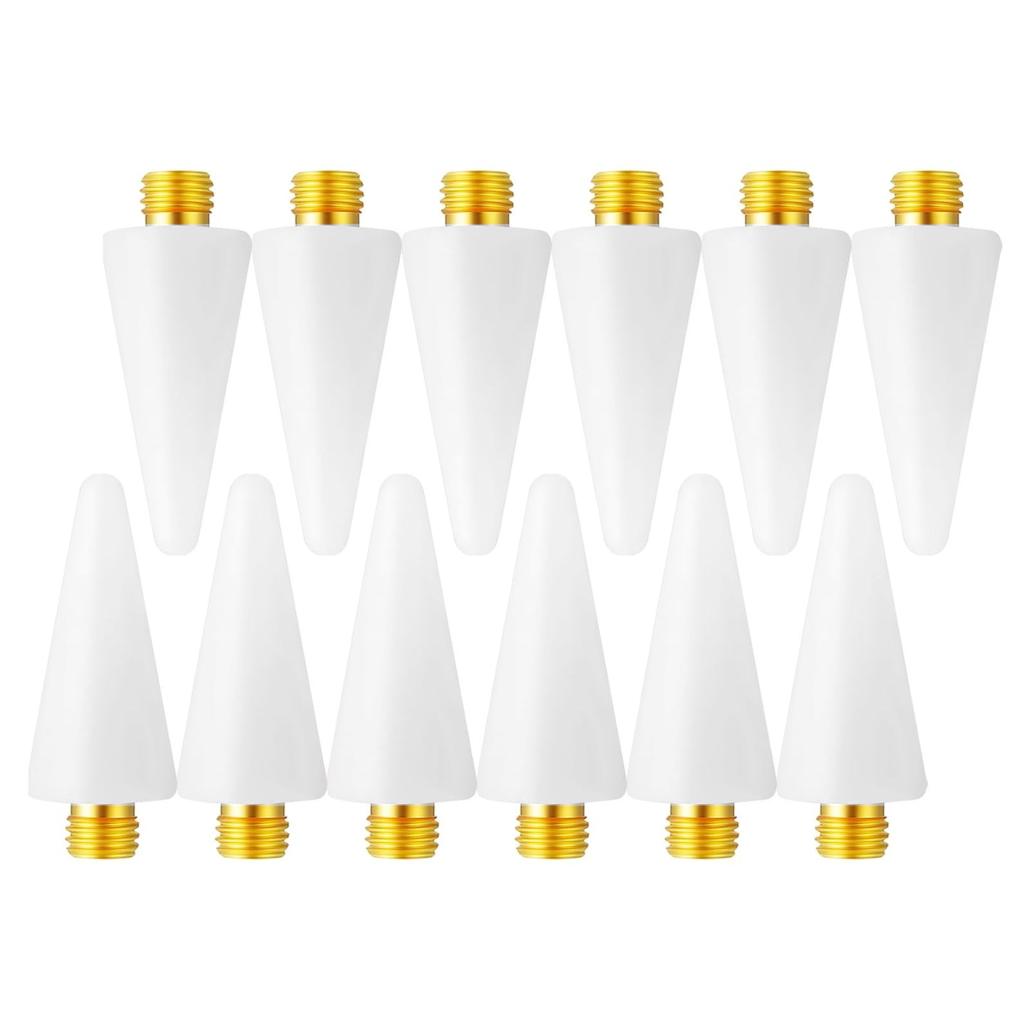 Lusofie 12Pcs Wax Replacement Head Tips for Rhinestone Picker Nail Gems Picker Nail Dotting Tool for Nail Wax Pen Pencil(White)