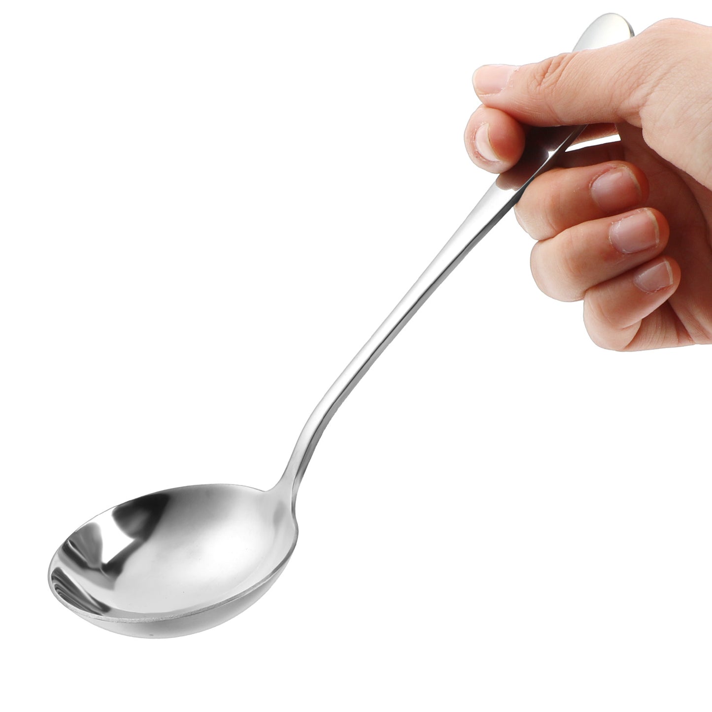 Lusofie 7.9 Inch Gravy Ladle, Stainless Steel Ladle Multi-Purpose Ladle Spoon Upgraded Mini Ladle Small Ladles for Serving Sauce or Spooning Gravies(Silver)
