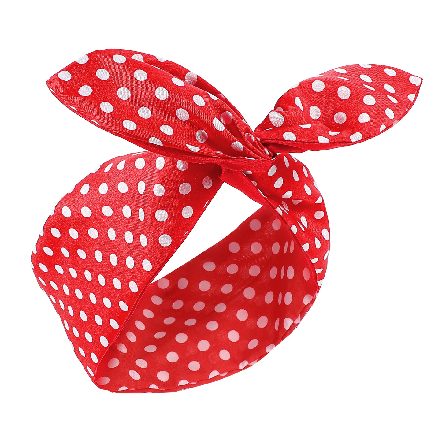 Red polka dot headband - Vintage red polka dot headband with Bow Retro 50s Hair Accessories for Women - Shape can be adjusted