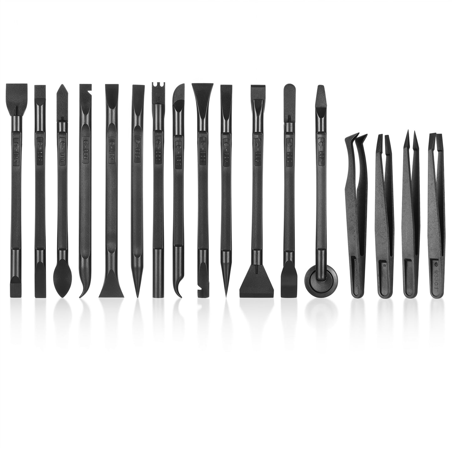 Yolev 17 Pieces Non-Scratch Plastic Scraper Tool Carbon Fiber Plastic Scraper Multi-Purpose Scraper Pen-Shaped Scraper Cleaning Scraper Tool for Tight Spaces, Kitchen, Crevices, Food, Paint