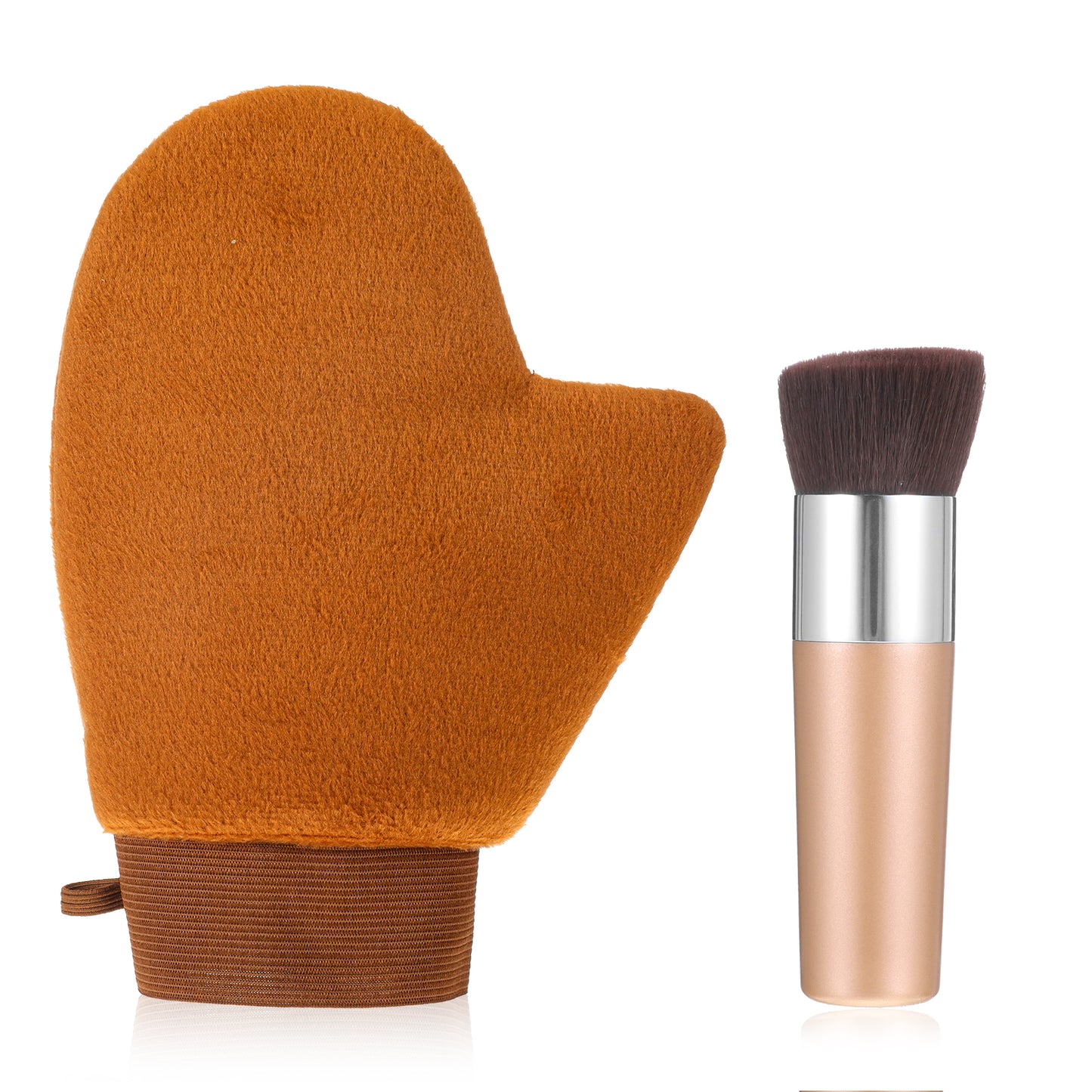 2 in 1 Self Tanning Mitt and Brush, Fake Tan Mitt Tanning Glove with Thumb, Double-Sided Tan Mitts Set, Tannings Applicator for Lotion