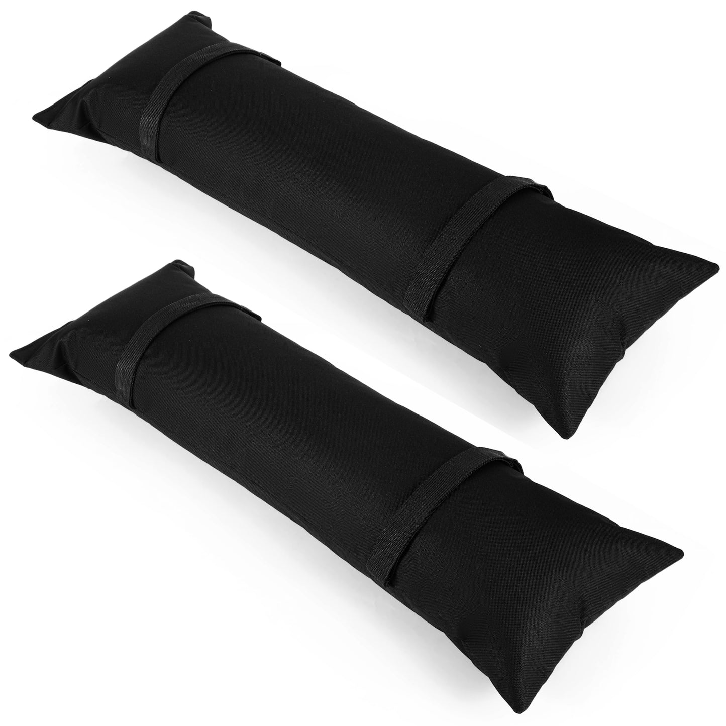 Umbrella Base Weight 2 x 44 LBS Patio Fillable Sand Bags for Weight, Heavy Duty Sandbags for Weights for Umbrella Stand Patio , Trampoline, Outdoor Garden Backyard Furniture, Black(2, Without Sand)