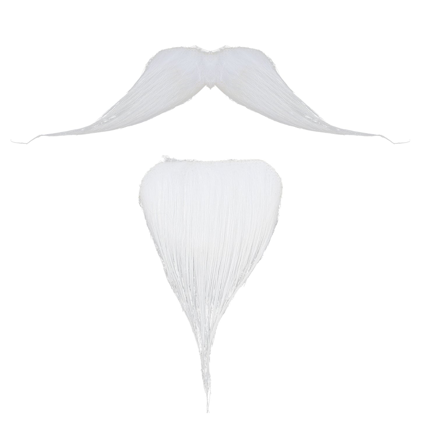 HaiFafafaing 2 Pcs Fake Mustache Self-Adhesive Beard for Adults Stick On False Facial Hair for Costumes Festival and Parties(White)