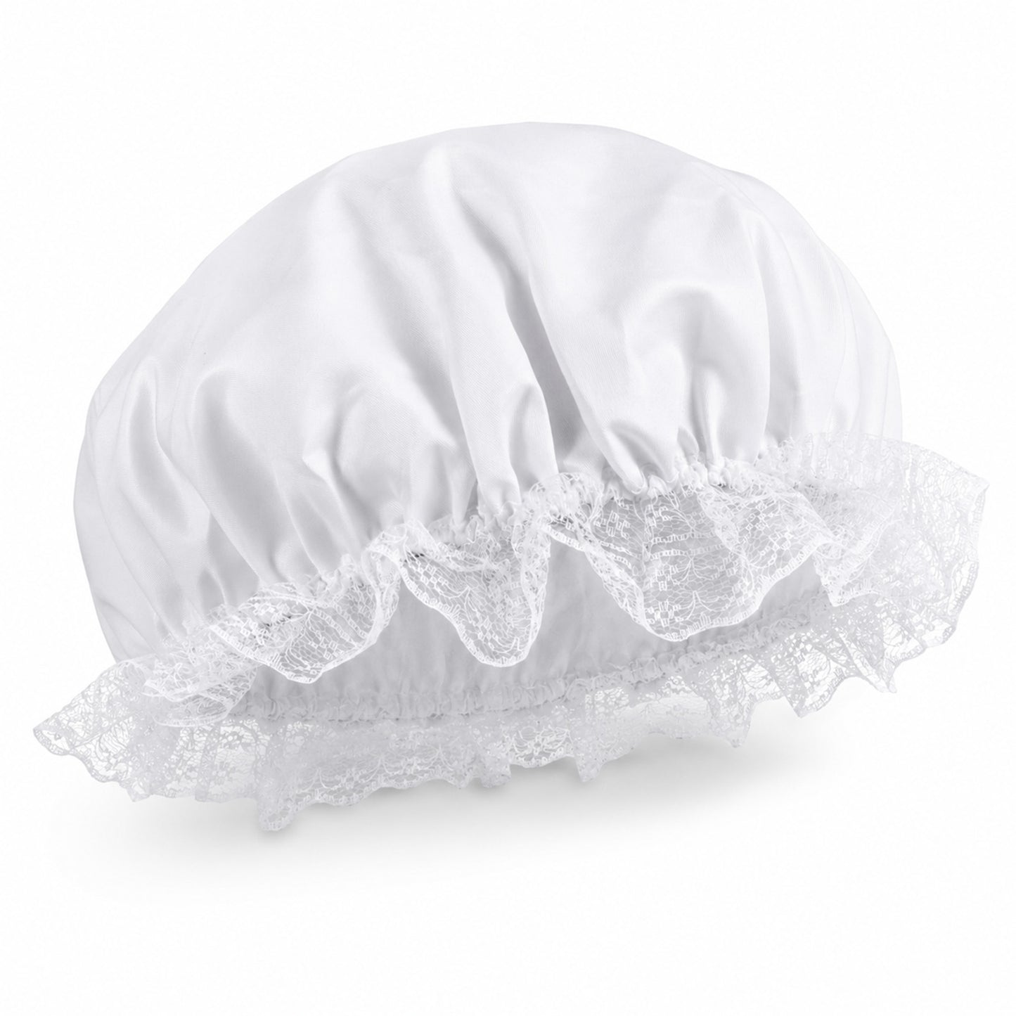 Yykazqe Colonial Mop Cap White Colonial Bonnet Hat Elastic Pilgrim Hats Traditional Bonnet Mop Cap Historical Hat Pilgrim Costume Accessories Headwear for Frontier