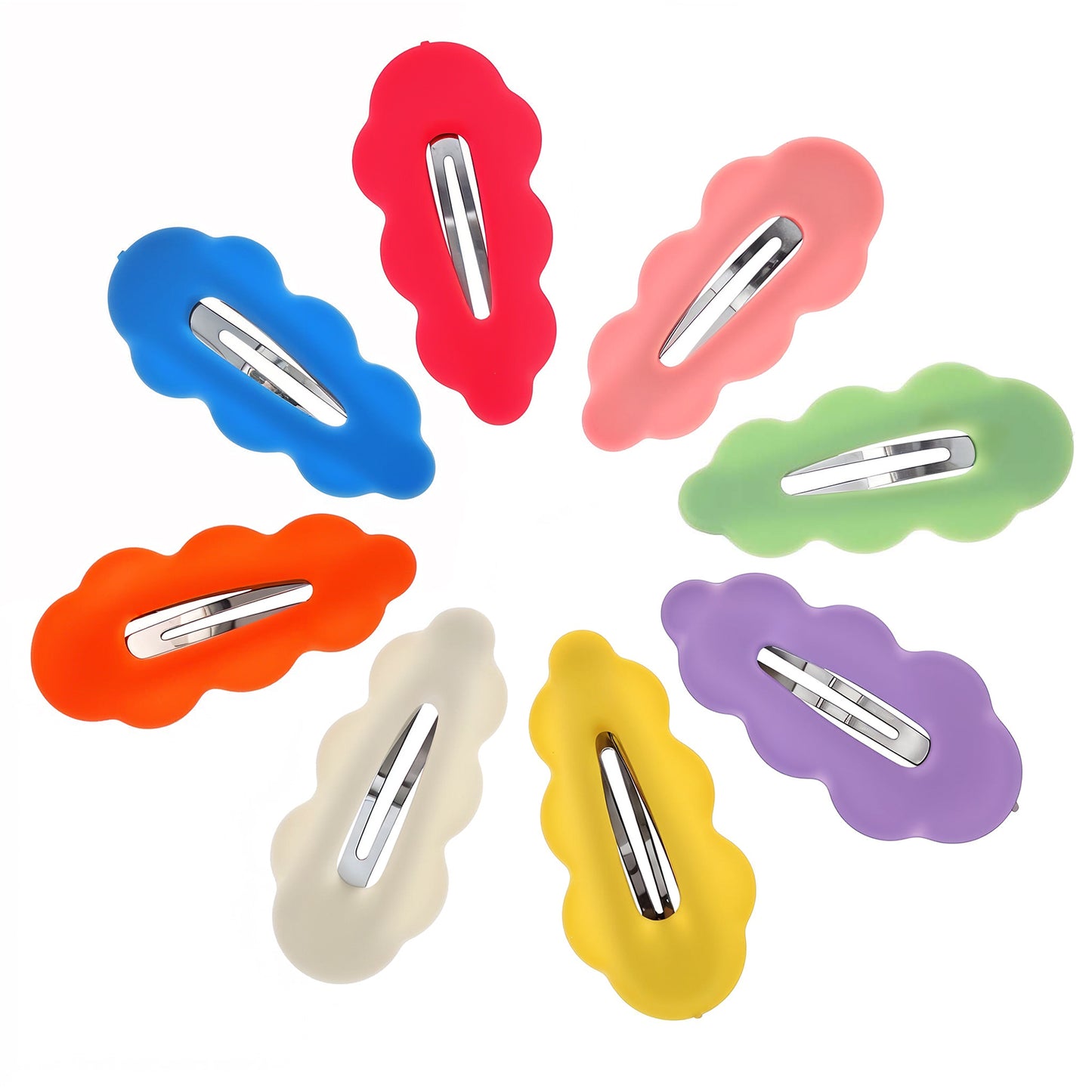 64pcs Candy Colored Snap Hair Clips Colorful Cute Hair Clips 2.1inch Non Slip Barrettes Girls Snap Hair Clips for Baby Girl Teens Toddler Kids