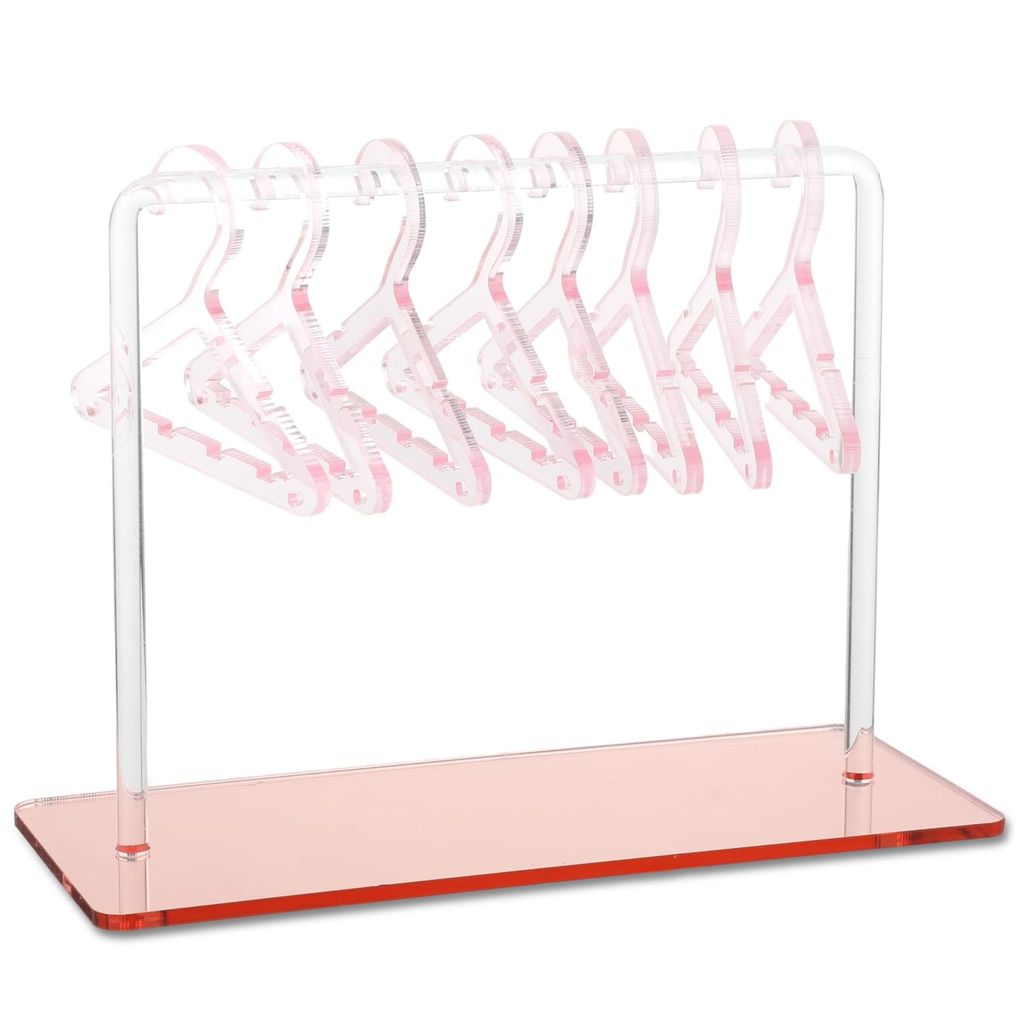 Lusofie Earring Organizer Holder Earring Rack Hanger with Mini Hangers Acrylic Earring Display Hangers for Stud Earrings & Hoop Earrings(Rose gold)
